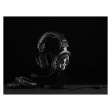 Auriculares Logitech G PRO X alámbricos con diadema para juegos en color negro, SKU 991-000358