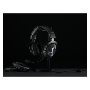 Auriculares Logitech G PRO X alámbricos con diadema para juegos en color negro, SKU 991-000358
