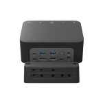 Kit de videoconferencia Logitech Logi Dock Focus Room con certificación UC, SKU 991-000464. Incluye todo lo necesario para reuniones efectivas en pequeñas salas.