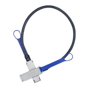 Cable de fibra óptica InfiniBand Mellanox Technologies de 1,5 metros en color azul con conector QSFP, SKU MC2207130-0A1
