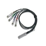 Cable de fibra óptica e InfiniBand de Mellanox Technologies, 1,5 metros, con conectores QSFP28 a 4x SFP28 en color negro. SKU: MCP7F00-A01AR30N