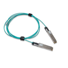 Cable de fibra óptica InfiniBand Mellanox Technologies de 20 metros, modelo MFS1S00-V020E y conector QSFP56 en color azul