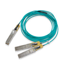 Cable de fibra óptica e InfiniBand Mellanox Technologies MFS1S50-H003E de 3 metros, con conectores QSFP56, color aguamarina