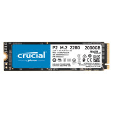 Crucial P2 disco duro sólido de 2 TB M.2 PCIe 3.0 NVMe con tecnología 3D NAND, SKU: CT2000P2SSD8T