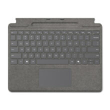 Teclado para móvil Microsoft Cover port Platino, SKU 8XB-00197. Ideal para dispositivos móviles con diseño elegante en color platino.