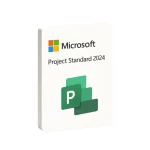Captura de pantalla de Microsoft Project Standard 2024 mostrando una vista detallada de la gestión de tareas y recursos. SKU DG7GMGF0PN44:0001-P-1T-NT
