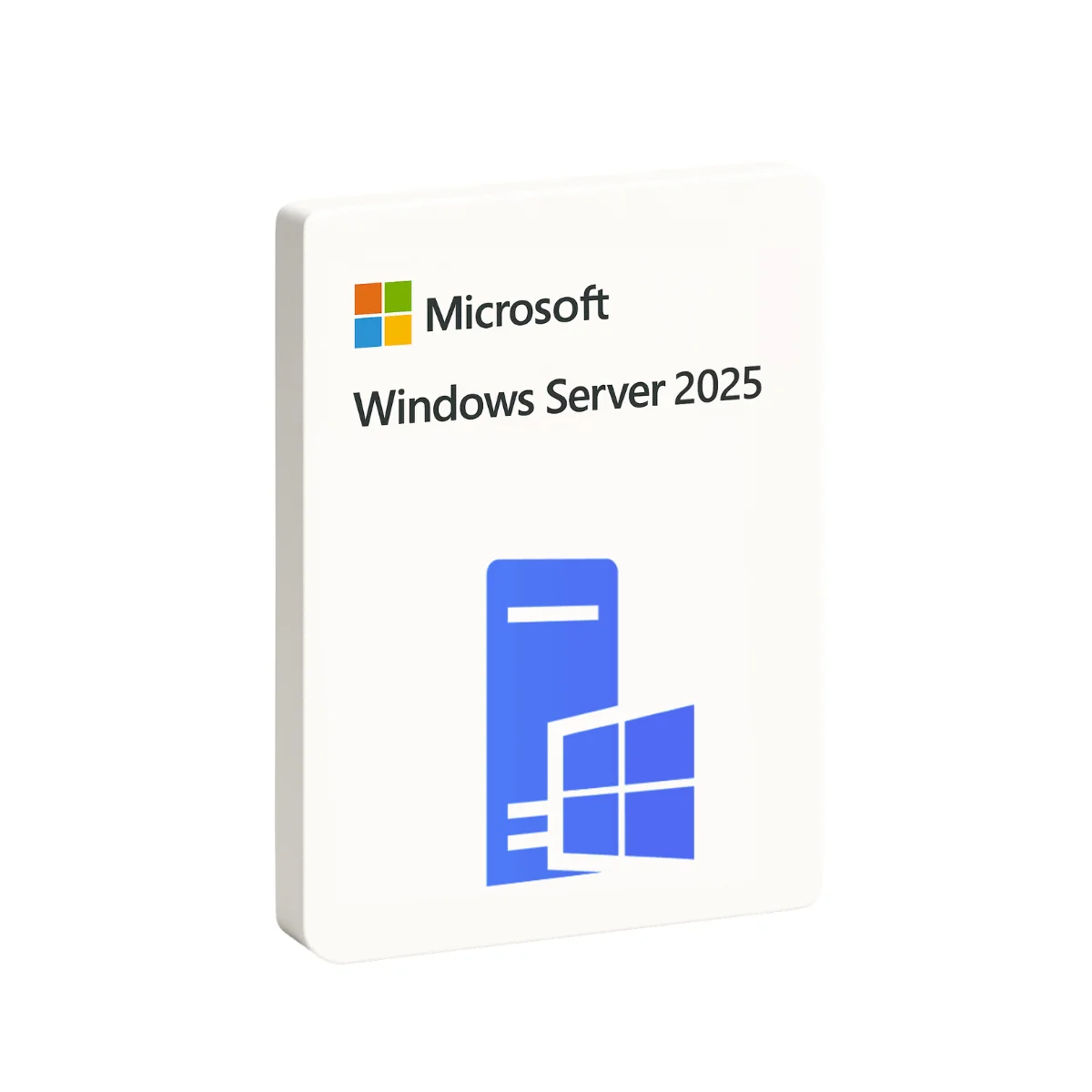 Microsoft Windows Server 2025 con Licencia de 1 Usuario Vista frontal del paquete de Microsoft Windows Server 2025 con Licencia de 1 Usuario. SKU DG7GMGF0PWHT:0002-P-1T-NT