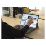Imagen de la tablet Microsoft Surface Pro X con 256 GB de almacenamiento, 16 GB de RAM, pantalla de 13 pulgadas, Wi-Fi 5 y sistema operativo Windows 11 Pro en color platino (SKU: E8I-00004).