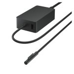 Fuente de alimentación Microsoft Surface 127W en color negro para portátil y tableta, SKU US7-00006. Diseñada para uso interior con corriente alterna.
