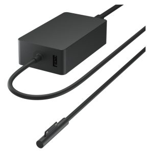 Cargador Microsoft Surface de 65W en color negro para portátiles y tabletas. SKU: W8Y-00006