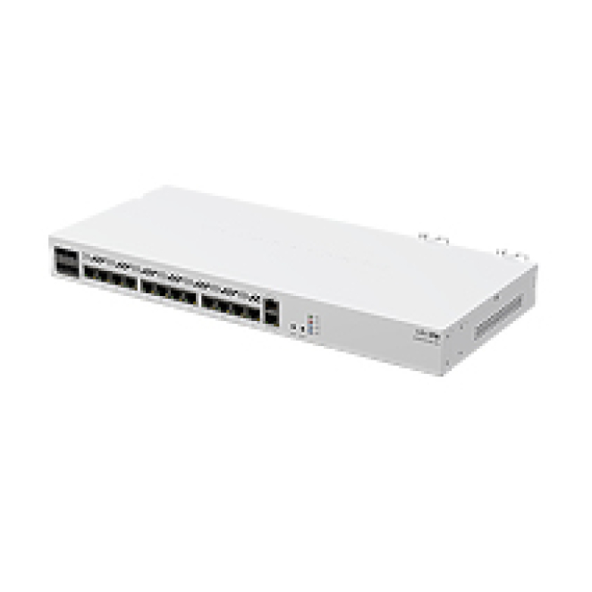 Mikrotik CCR2116-12G-4S+ router Gigabit Ethernet Blanco 3 Router blanco en oficina empresarial