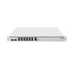 Router Gigabit Ethernet Mikrotik modelo CCR2216-1G-12XS-2XQ con diseño en color plata y especificaciones avanzadas para alta capacidad de redes.