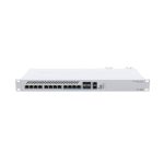 Switch gestionado L3 Mikrotik CRS312-4C+8XG-RM con puertos 10G Ethernet y diseño 1U en color blanco, SKU CRS312-4C+8XG-RM