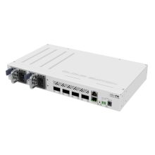 Mikrotik CRS504-4XQ-IN switch gestionado Fast Ethernet 10/100 con energía sobre Ethernet (PoE) en color blanco. SKU: CRS504-4XQ-IN