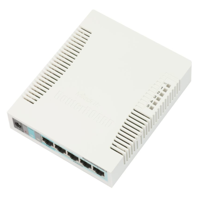 Mikrotik RB260GS Gigabit Ethernet PoE Switch Blanco Switch Mikrotik RB260GS Gigabit Ethernet (10/100/1000) con Energía sobre Ethernet (PoE), color blanco. SKU: RB260GS