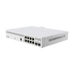 Mikrotik CSS610-8P-2S+IN switch gestionado Gigabit Ethernet con 8 puertos y energía sobre Ethernet PoE, en color blanco. SKU CSS610-8P-2S+IN
