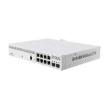 Mikrotik CSS610-8P-2S+IN switch gestionado Gigabit Ethernet con 8 puertos y energía sobre Ethernet PoE, en color blanco. SKU CSS610-8P-2S+IN