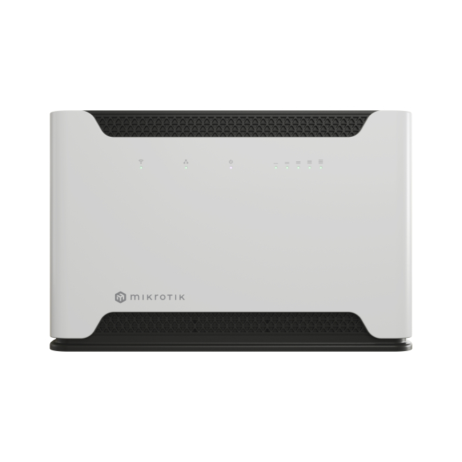 Mikrotik Chateau 5G Router inalámbrico Gigabit Ethernet Doble banda Router inalámbrico Mikrotik Chateau 5G con Gigabit Ethernet, doble banda (2,4 GHz y 5 GHz), color negro y gris. SKU: D53G-5HacD2HnD-TC&RG520F-EU