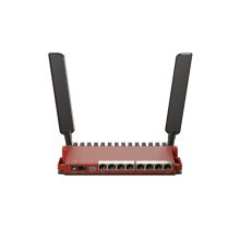 Router inalámbrico Mikrotik L009UiGS-2HaxD-IN con Gigabit Ethernet, banda única de 2.4 GHz y color rojo, SKU L009UIGS-2HAXD-IN