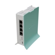 Mikrotik hAP router inalámbrico Gigabit Ethernet, banda única de 2.4 GHz, colores verde y blanco, SKU L41G-2AXD