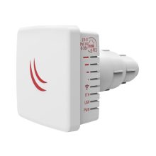 Antena MikroTik LDF 5 en color rojo y blanco con funcionalidad PoE, SKU RBLDF-5ND. Ideal para redes inalámbricas.