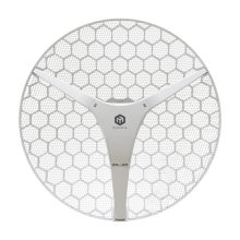 Router inalámbrico Mikrotik LHG XL 5 ax, velocidad de 1200 Mbit/s en color blanco con soporte para Energía sobre Ethernet, SKU: LHG-5axD-XL
