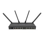 Mikrotik RB4011iGS+5HacQ2HnD-IN router inalámbrico con Gigabit Ethernet, doble banda 2,4 GHz y 5 GHz, en color negro, SKU RB4011iGS+5HacQ2HnD-IN