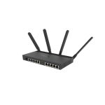 Mikrotik RB4011iGS+5HacQ2HnD-IN router inalámbrico con Gigabit Ethernet, doble banda 2,4 GHz y 5 GHz, en color negro, SKU RB4011iGS+5HacQ2HnD-IN