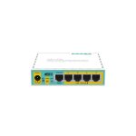 Router Mikrotik hEX PoE lite con puertos Ethernet rápidos, color blanco, SKU RB750UPR2