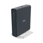 Router inalámbrico Mikrotik hAP ac lite Tower en color negro, soporta PoE y SKU RB952UI-5AC2ND-TC