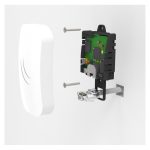 Punto de acceso inalámbrico Mikrotik cAP lite blanco con velocidad de 54 Mbit/s y soporte para alimentación PoE. Modelo RBCAPL-2ND.