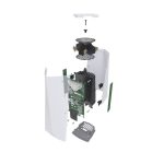 Router inalámbrico Mikrotik Audience LTE6 con velocidad de 1733 Mbit/s en color blanco y soporte para energía sobre Ethernet, SKU RBD25GR-5HPACQD2HPND&R11E-LTE6