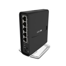 Router Mikrotik hAP ac² con velocidad de 1167 Mbit/s en color negro y soporte para Energía sobre Ethernet (PoE). SKU: RBD52G-5HACD2HND-TC
