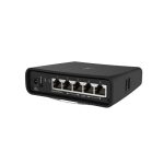 Router Mikrotik hAP ac² con velocidad de 1167 Mbit/s en color negro y soporte para Energía sobre Ethernet (PoE). SKU: RBD52G-5HACD2HND-TC