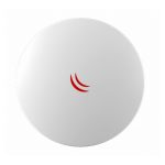 RBDynaDishG-5HacD, Router inalámbrico Mikrotik DynaDish 5 de color blanco, con tecnología de Energía sobre Ethernet (PoE) para redes inalámbricas.