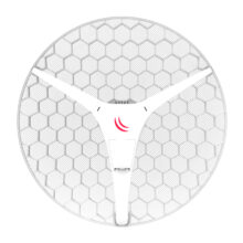 Router inalámbrico Mikrotik LHG XL HP5 de 54 Mbit/s en color blanco con soporte para PoE. SKU: RBLHG-5HPND-XL.