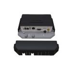 Módem router inalámbrico Mikrotik LtAP LTE kit de 300 Mbit/s en color negro, con soporte Power over Ethernet (PoE) y SKU RBLTAP-2HND&R11E-LTE