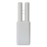 Router inalámbrico Mikrotik OmniTIK UPA-5HnD en color blanco, compatible con Energía sobre Ethernet (PoE). SKU: RBOMNITIKUPA-5HND