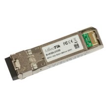 Imagen del módulo transceptor Mikrotik S+85DLC03D, compatible con fibra óptica, velocidad de 10000 Mbit/s y longitud de onda de 850 nm. SKU: S+85DLC03D