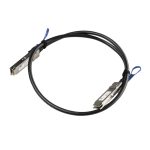 Cable de fibra óptica e InfiniBand Mikrotik modelo XQ+DA0001 de 1 metro de largo, compatible con QSFP+ to QSFP+ y QSFP28 to QSFP28, color negro