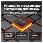 Smartphone Motorola Moto G15 en color verde con pantalla de 6.72 pulgadas, 8 GB de RAM, 512 GB de almacenamiento, batería de 5200 mAh y soporte para doble SIM. SKU PB6E0028ES.