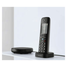 Motorola TELAXH01, teléfono inalámbrico DECT en color negro con identificador de llamadas, modelo TELAXH01