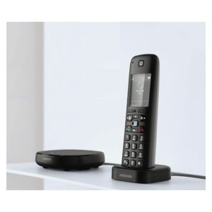 Motorola TELAXH01, teléfono inalámbrico DECT en color negro con identificador de llamadas, modelo TELAXH01