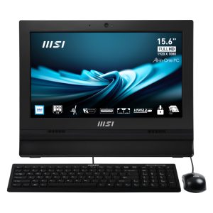 MSI Pro AP162T All-in-One PC de pantalla táctil de 15.6 pulgadas, Intel N100, 4GB DDR4 RAM, 256GB SSD, Wi-Fi 6. SKU: 00-A60211-007