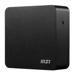 Imagen del MSI Cubi NUC 1MG-014BEU mini PC en color negro con procesador Intel SoC, SKU 936-B0B111-089