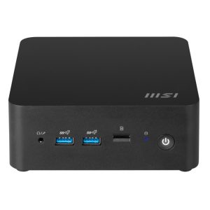 Imagen del MSI Cubi NUC 1MG-014BEU mini PC en color negro con procesador Intel SoC, SKU 936-B0B111-089