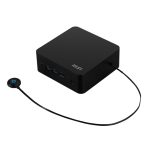 Imagen del MSI Cubi NUC 1MG-014BEU mini PC en color negro con procesador Intel SoC, SKU 936-B0B111-089