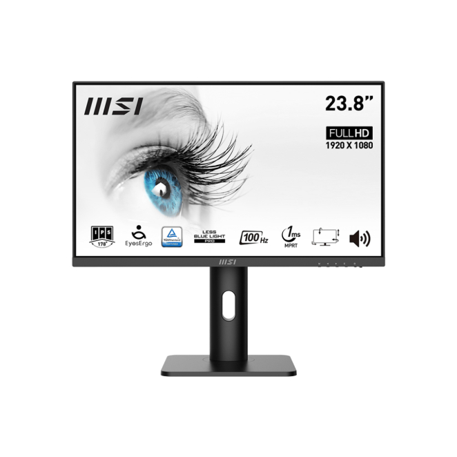 MSI Pro MP243XP Monitor para PC Full HD LCD 23.8 pulgadas MSI Pro MP243XP pantalla para PC 60,5 cm (23.8 pulgadas), resolución 1920 x 1080 pixeles, Full HD en color negro. SKU: 9S6-3PB59H-056