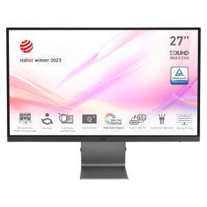 Monitor MSI Modern MD271UL de 27 pulgadas con resolución 3840 x 2160 (4K Ultra HD) en color gris, SKU 9S6-3PB8CH-005