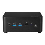 MSI Cubi NUC 1MG-263EU, Intel Core 5 120U, 16GB DDR5-SDRAM, 512GB SSD, Windows 11 Pro, Mini PC Negro muestra una computadora compacta y poderosa, SKU 9S6-B0B111-263.